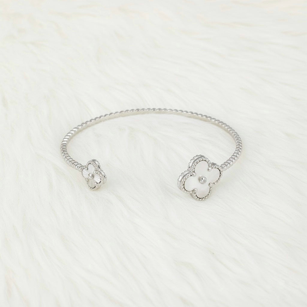 Clover Open Cuff Bangle