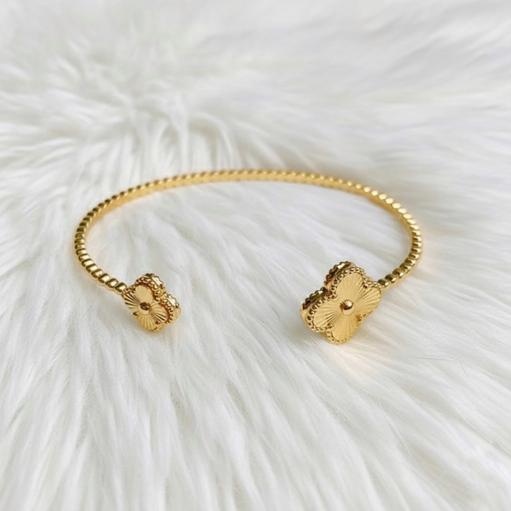 Clover Open Cuff Bangle