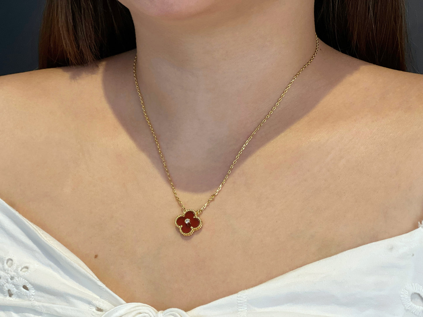 Clover Stone Necklace