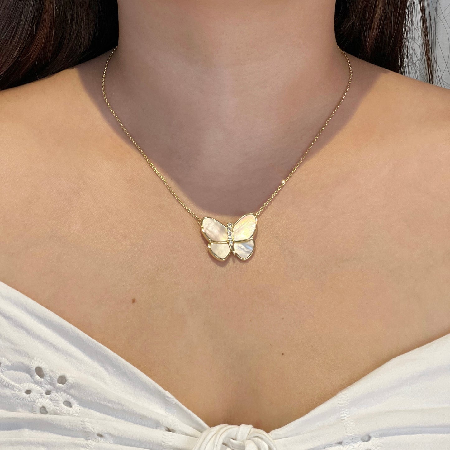 Clover Butterfly Necklace