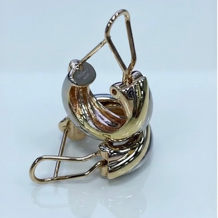 Three-Color Clip-Back Earrings