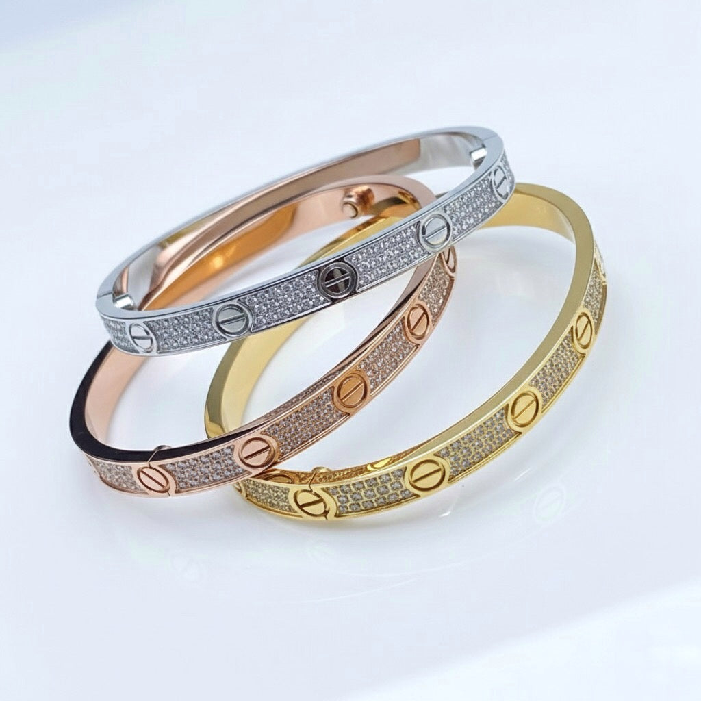 Full Stones Bangle with Screw