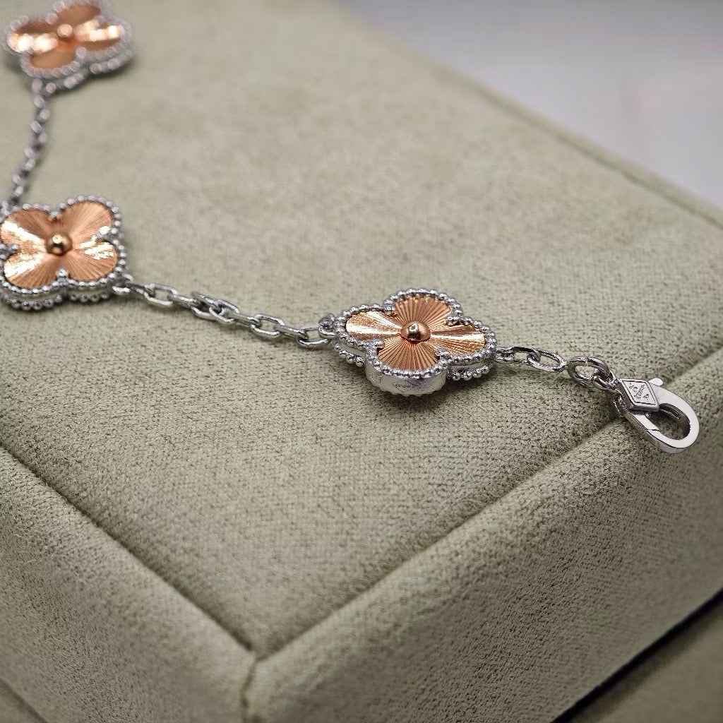 Chocolate Laser Ten-Station Necklace