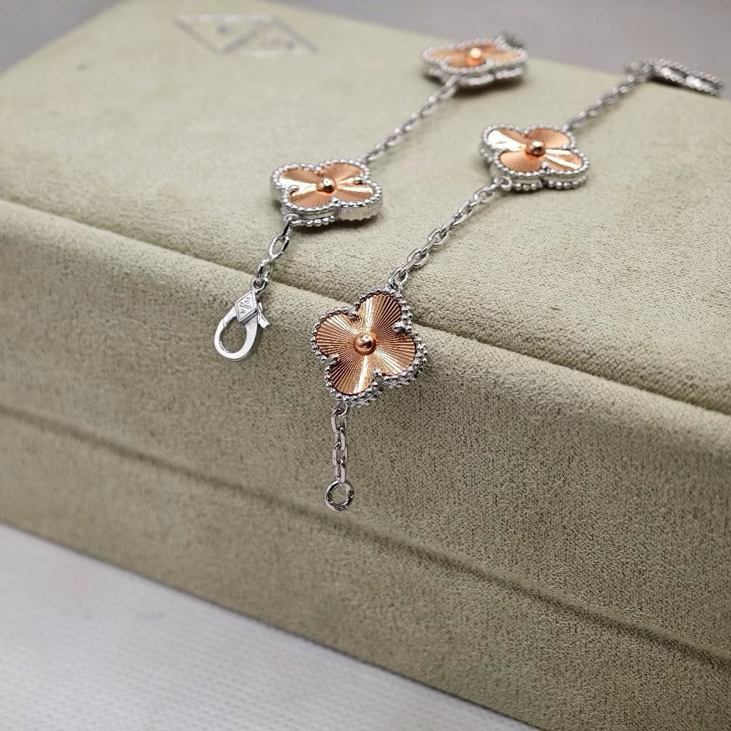 Chocolate Laser Ten-Station Necklace